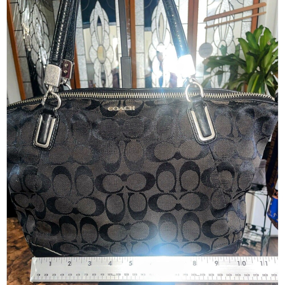 Coach Kelsey Satchel signature black smoke canvas And Wallet Project Bag’s - Picture 4 of 16